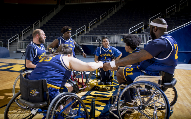 Michigan wheelchair basketball team.